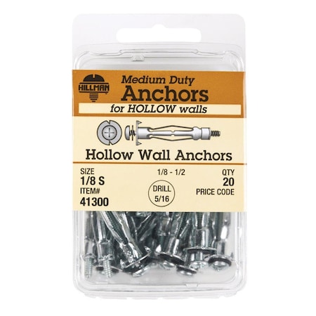 Aceds 0.13 in. Short Drive Wall Anchor, 100PK 5333430
